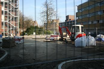 The ground has been flattened out and the new shapes are becoming visible. 
